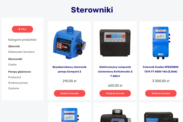 Sterownik pompy wody